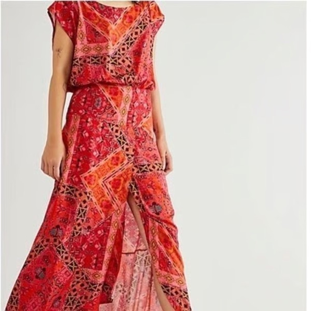 Free People Women's Blakely Dress Short Sleeve Maxi Dress
